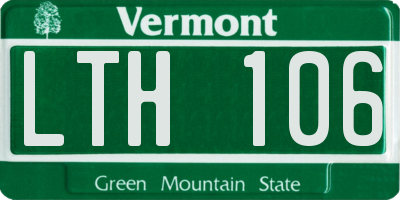 VT license plate LTH106