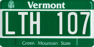VT license plate LTH107