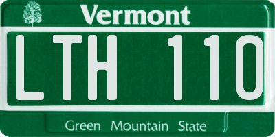 VT license plate LTH110