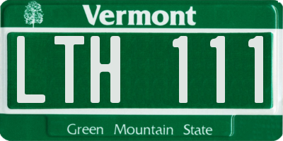 VT license plate LTH111