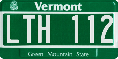 VT license plate LTH112