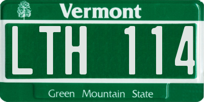 VT license plate LTH114