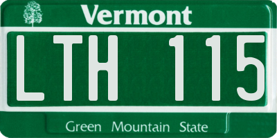 VT license plate LTH115