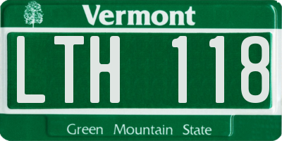 VT license plate LTH118