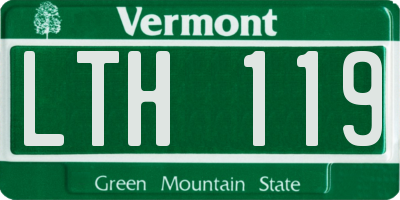 VT license plate LTH119