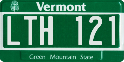 VT license plate LTH121