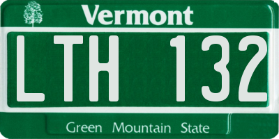 VT license plate LTH132