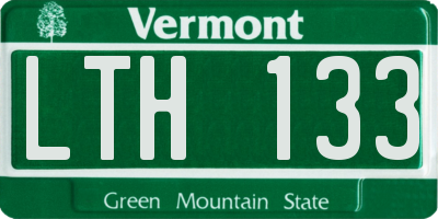 VT license plate LTH133