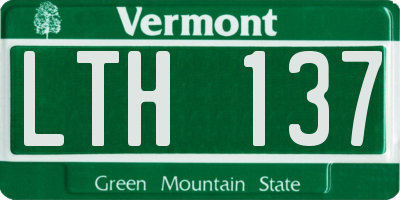 VT license plate LTH137