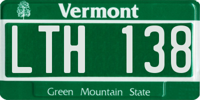 VT license plate LTH138