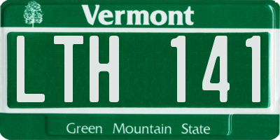 VT license plate LTH141