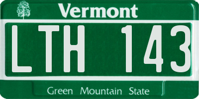 VT license plate LTH143