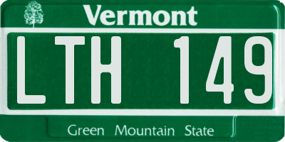 VT license plate LTH149