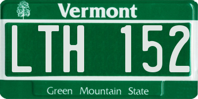 VT license plate LTH152
