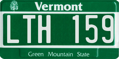 VT license plate LTH159