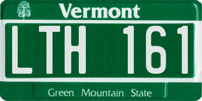 VT license plate LTH161