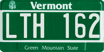VT license plate LTH162