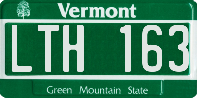 VT license plate LTH163