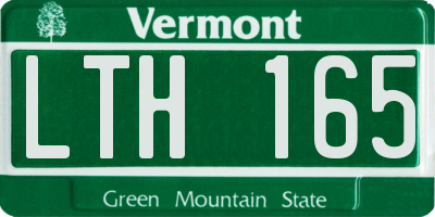 VT license plate LTH165