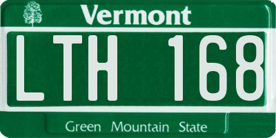 VT license plate LTH168