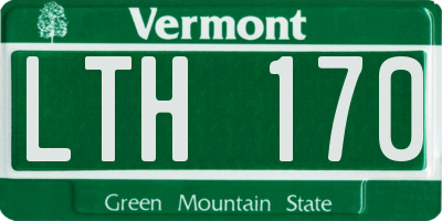 VT license plate LTH170