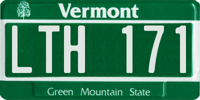 VT license plate LTH171