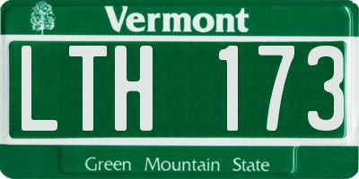 VT license plate LTH173