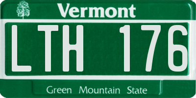 VT license plate LTH176
