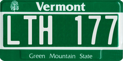 VT license plate LTH177