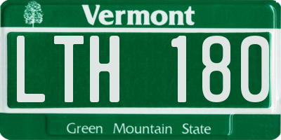 VT license plate LTH180