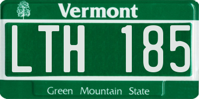 VT license plate LTH185
