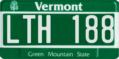 VT license plate LTH188