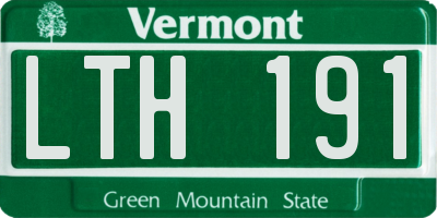 VT license plate LTH191