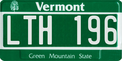 VT license plate LTH196