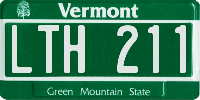 VT license plate LTH211