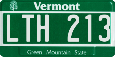 VT license plate LTH213