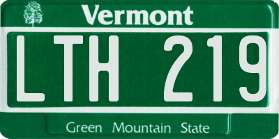 VT license plate LTH219