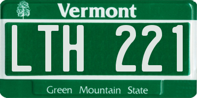 VT license plate LTH221
