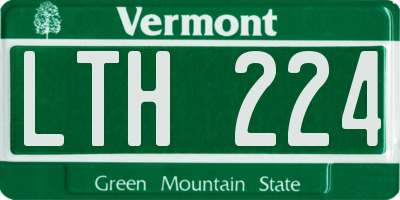 VT license plate LTH224