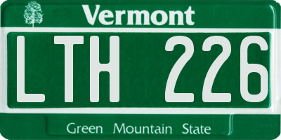VT license plate LTH226