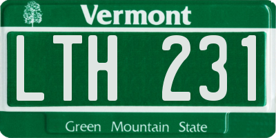 VT license plate LTH231