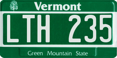 VT license plate LTH235