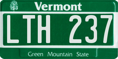 VT license plate LTH237