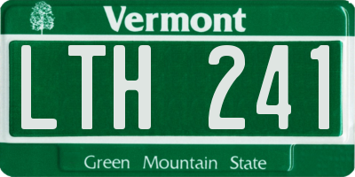 VT license plate LTH241