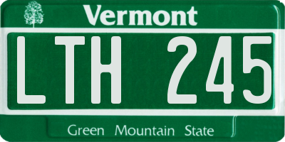 VT license plate LTH245