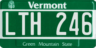 VT license plate LTH246