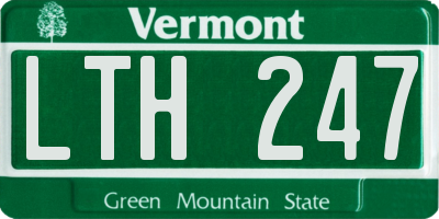 VT license plate LTH247