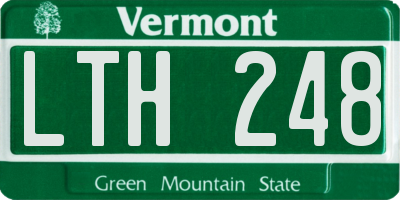 VT license plate LTH248