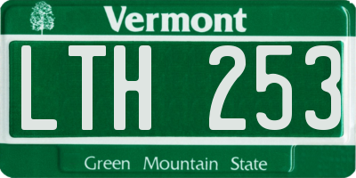 VT license plate LTH253