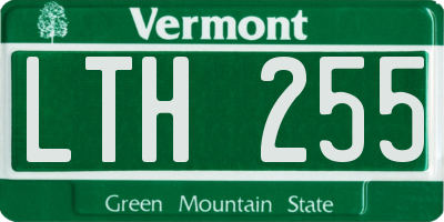 VT license plate LTH255